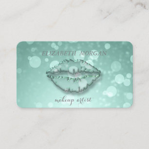 Tarjeta De Visita Moderno Elegante, Artista de Maquillaje, Bokeh, La