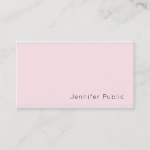 Tarjeta De Visita Moderno Elegante Esbelto Hermoso Rosa Púrpura Plan