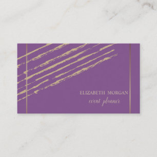 Tarjeta De Visita Moderno Elegante Estiloso, Rayas Brillantes, Viole