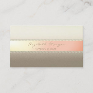 Tarjeta De Visita Moderno Elegante Estiloso, Rayas, Perlas