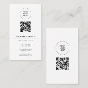 Tarjeta De Visita Moderno Elegante Fácil de Hacer Plantilla Vertical