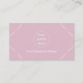 Tarjeta De Visita Moderno Elegante hojas Rosa Rubor