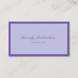 Tarjeta De Visita Moderno Elegante Lujo Simple Profesional Púrpura