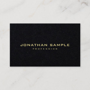 Tarjeta De Visita Moderno elegante Minimalista Gold Textos Premium N