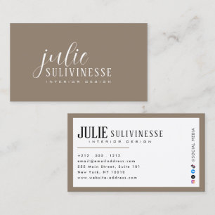 Tarjeta De Visita Moderno Elegante Minimalista Profesional