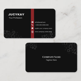 Tarjeta De Visita Moderno Elegante Minimalista Profesional Plano Neg