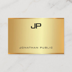 Tarjeta De Visita Moderno elegante plantilla glamour look dorado luj