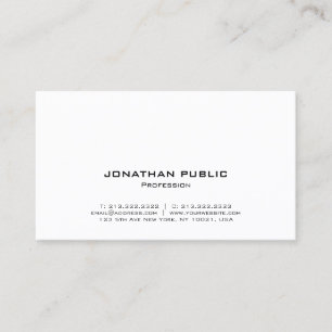 Tarjeta De Visita Moderno Elegante Plantilla Simple Profesional