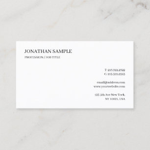 Tarjeta De Visita Moderno Elegante Profesional Texto Personalizado M