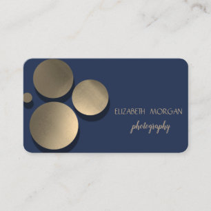 Tarjeta De Visita Moderno Elegante, Puntos, Azul