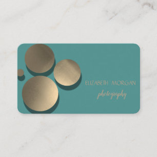 Tarjeta De Visita Moderno Elegante, Puntos, Verde