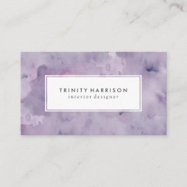 Tarjeta De Visita Moderno elegante púrpura de la acuarela el | de la