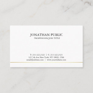 Tarjeta De Visita Moderno Elegante Sencillo Estiloso Profesional Chi