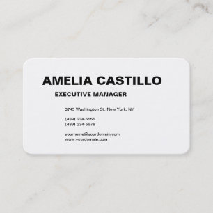 Tarjeta De Visita Moderno, elegante, sencillo, negro negrita
