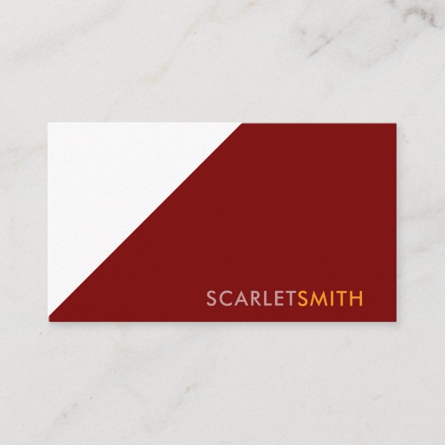 Tarjeta De Visita Moderno, elegante, sencillo y minimalista (Anverso)