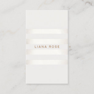 Tarjeta De Visita Moderno Elegante Simple Plata Tirado Blanco