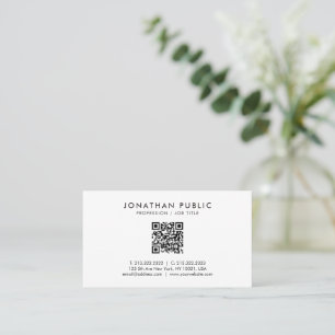Tarjeta De Visita Moderno Elegante Simple Tu Personalizado Texto Cód