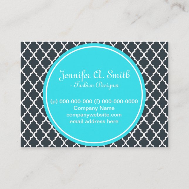 Tarjeta De Visita moderno, encantador, clásico, jovencito. (Anverso)