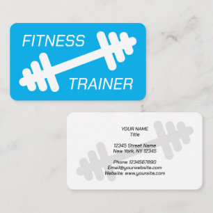 Tarjeta De Visita Moderno entrenador de fitness minimalista entrenad