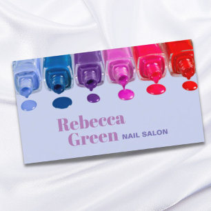 Tarjeta De Visita Moderno esmalte de uñas manicura nails salón de uñ