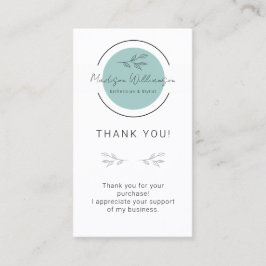 Tarjeta De Visita Moderno Esteticista Spa Estilista Un Cliente Graci