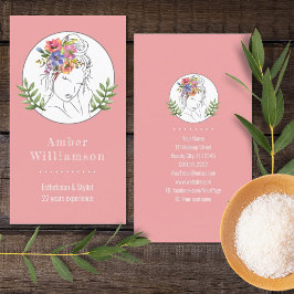 Tarjeta De Visita Moderno Estético Elegante Spa Elegante Moda Floral