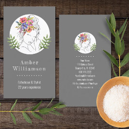 Tarjeta De Visita Moderno Estético Elegante Spa Elegante Moda Floral