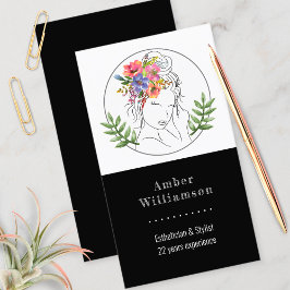 Tarjeta De Visita Moderno Estético Elegante Spa Elegante Moda Floral