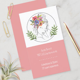 Tarjeta De Visita Moderno Estético Elegante Spa Elegante Moda Floral