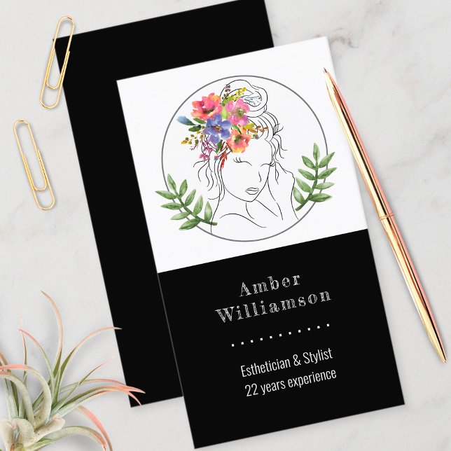 Tarjeta De Visita Moderno Estético Elegante Spa Elegante Moda Floral (Subido por el creador)