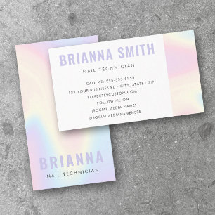 Tarjeta De Visita Moderno estilo arcoiris pastel