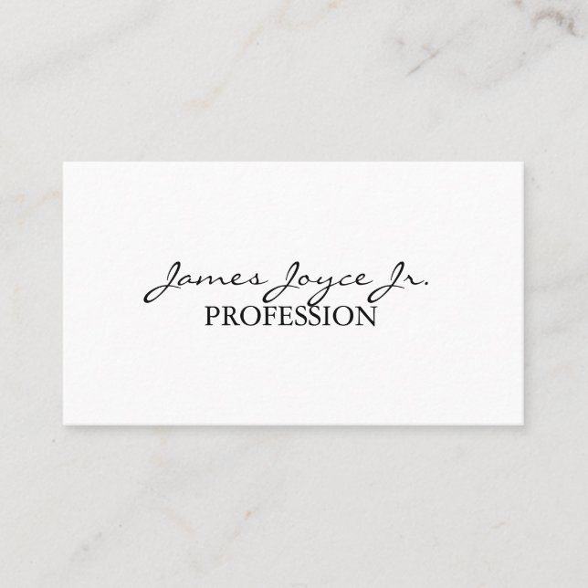 Tarjeta De Visita Moderno estilo manuscrito | Texto Personalizado Mí (Anverso)