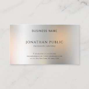 Tarjeta De Visita Moderno estilo metálico elegante plantilla simple