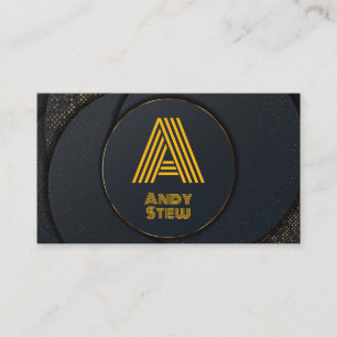 Tarjeta De Visita Moderno estilo Minimalista dorado
