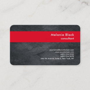 Tarjeta De Visita Moderno estilo profesional gris rojo
