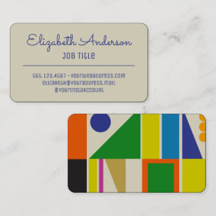 Tarjeta De Visita Moderno estilo retro vintage de mediados de siglo