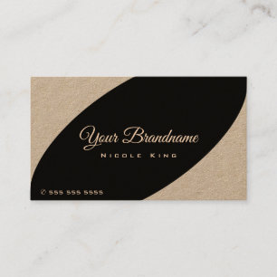 Tarjeta De Visita Moderno estilo rústico vintage color marrón negro