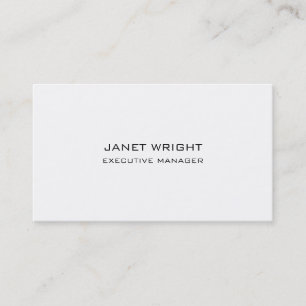 Tarjeta De Visita Moderno estilo sencillo blanco simple profesional
