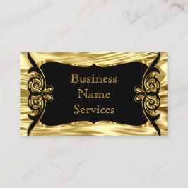 Tarjeta De Visita Moderno Estiloso Negocio Deco Oro Negro