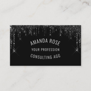 Tarjeta De Visita Moderno evento profesional de maquillaje negro got