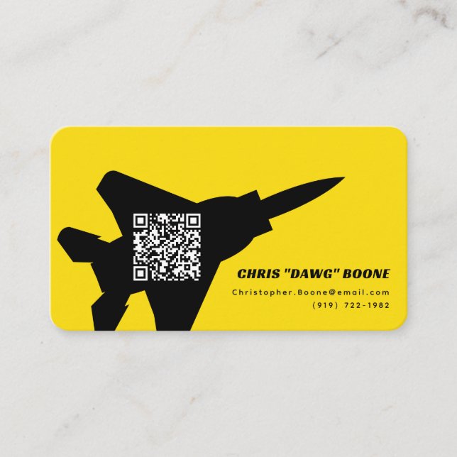 Tarjeta De Visita Moderno F-15 Fighter Jet (Anverso)