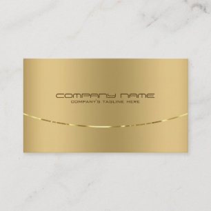 Tarjeta De Visita Moderno Faux Gold Print Stainless Steless Look