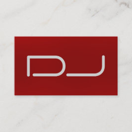 Tarjeta De Visita Moderno fondo rojo de DJ