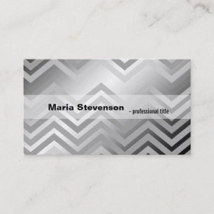 Tarjeta De Visita Moderno, fresco, elegante chevron profesional plat