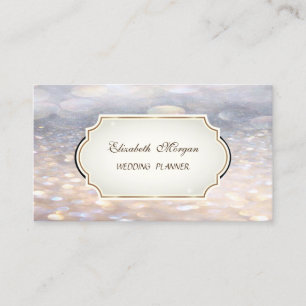 Tarjeta De Visita Moderno Glamuroso Elegante Profesional Bokeh