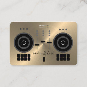 Tarjeta De Visita Moderno Gold-Tone 2020 DJ