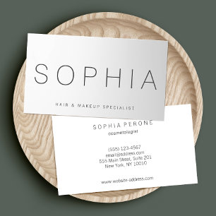 Tarjeta De Visita Moderno Gradiente Gris Salón de Belleza Profesiona