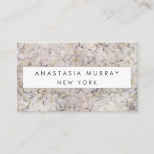 Tarjeta De Visita Moderno Gris, Blanco y Oro Marble Minimalista Lujo
