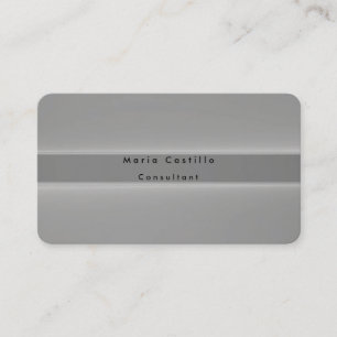 Tarjeta De Visita Moderno Gris elegante y simple Minimalista