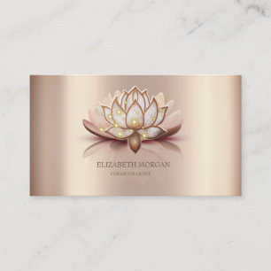 Tarjeta De Visita Moderno Guay Brown Lotus